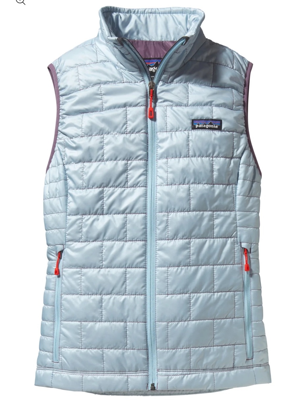 Patagonia Nano Women's Puffer Vest Light Blue Insulated Full Zip Small
